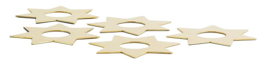 KLONG Constella manschett stjerner 5-stk. Messing