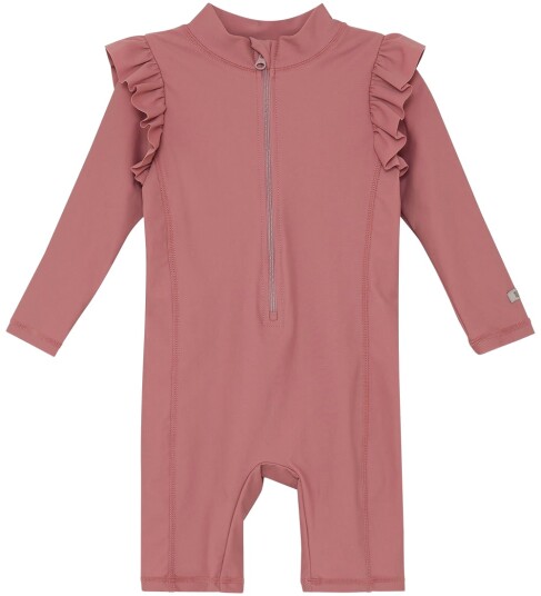 Huttelihut Swim Suit Ls Solid Upf 60+ Pink 92