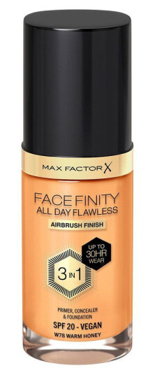 Max Factor Facefinity 3-i-1 Foundation #W78 Warm Honey 30ml - Langvarig, Matt, SPF Max Factor Facefinity 3-i-1 Foundation #W78 Warm Honey 30ml - Langvarig, Matt, SPF
