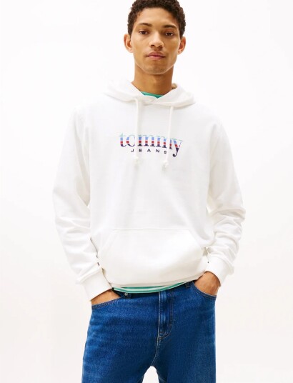 Tommy Jeans Tjm Reg Entry Dna Play Hood White L