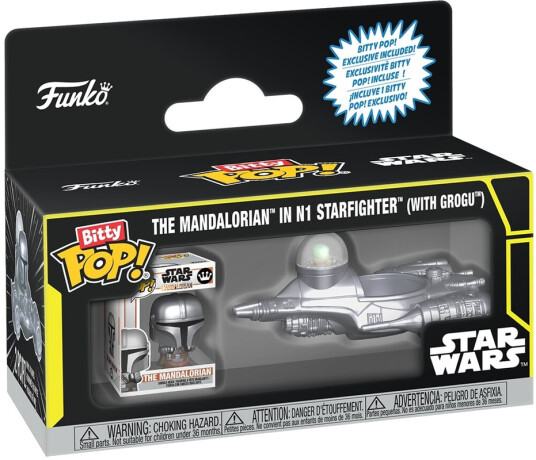 Funko Bitty POP!: Ride: Star Wars The Mandalorian in N1 Starfighter with Grogu