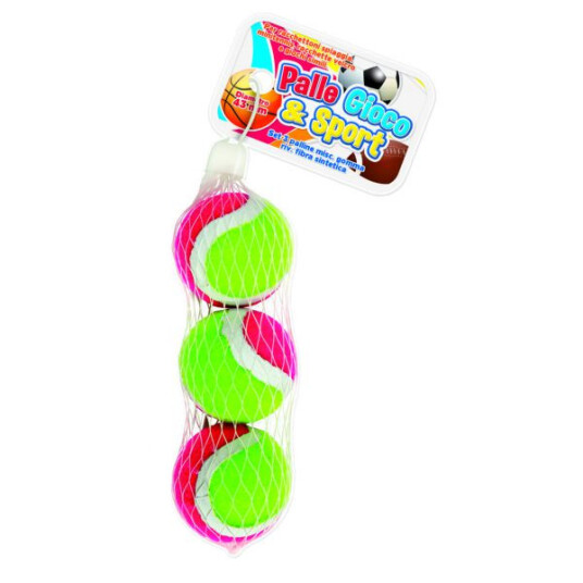 Ronchi Supertoys Mini-Tennis Sett ??? 3 baller 4,5 cm, nett i pose (3+ ??r) Ronchi Supertoys Mini-Tennis Sett ??? 3 baller 4,5 cm, nett i pose (3+ ??r)