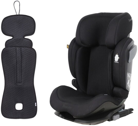 Beemoo Recline i-Size Beltestol inkl. Ventilerende Pute Black Mesh/Antracit