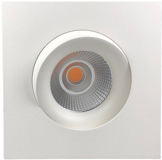 Nordesign Georgia 360 lavtbyggende downlight firkantet 7W 3000K RA97 Dimbar IP44 - Hvit