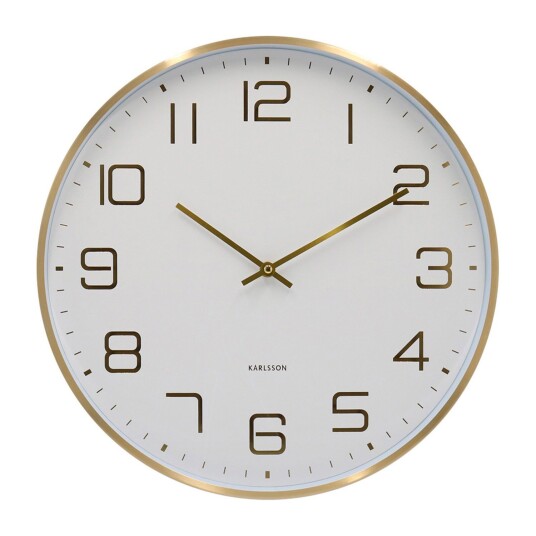 Karlsson Elegance Glow Veggklokke KA5973WH Unisex 40 cm Kvarts urverk Karlsson Elegance Glow Veggklokke KA5973WH Unisex 40 cm Kvarts urverk