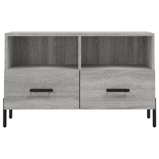 vidaXL TV-benk grå sonoma 80x36x50 cm konstruert tre