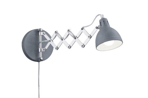 Trio Lighting Scissor vegglampe, betong