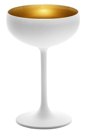 Stölzle  Elements champagneglass hvit/gull