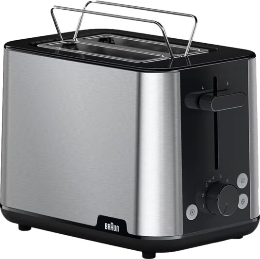 Braun PurShine 2-skivers brødrister HT1510BK med opptiningsfunksjon, svart Braun PurShine 2-skivers brødrister HT1510BK med opptiningsfunksjon, svart
