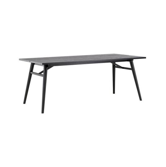 Venture Design Sleek Spisebord, Svart børstet Eik, 195x95