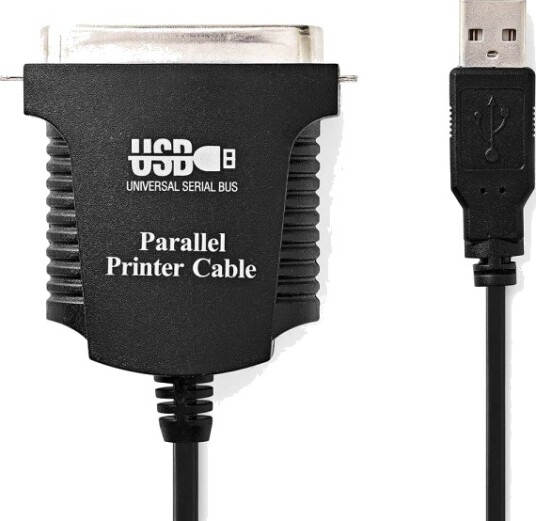 Nedis parallellkabel | USB-A Han | Centronics 36-pins han | Nikkel belagt | 2.00 m | Rund | PVC | Konvolutt