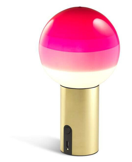 Marset Dipping Light Portable Bordlampe Pink/Brushed Brass