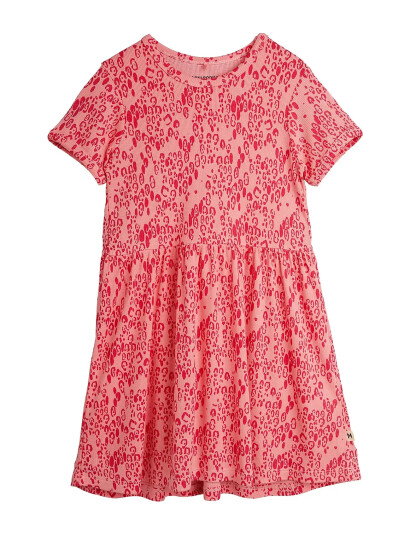 Mini Rodini Mini Leopard Aop Ss Dress - Pink - 68/74