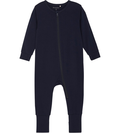 Minymo Nattdrakt Viskose Dark Navy 74 Nattdrakt Blå