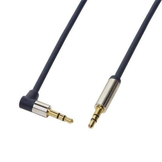 LogiLink Audio Cable 3.5 Stereo M/M 90° angled 1.00 m blue LogiLink Audio Cable 3.5 Stereo M/M 90° angled 1.00 m blue