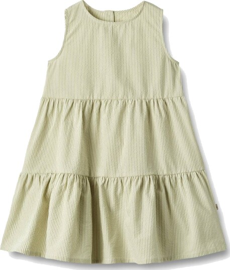 Wheat Dress Luise Green Stripe (110 / 5 år)
