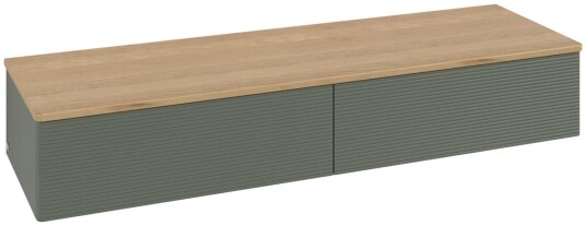 Villeroy & Boch Villeroy & Boch Antao Sideskap 160x50x26,8 cm m/lys Grønn Matt/Eik Villeroy & Boch Villeroy & Boch Antao Sideskap 160x50x26,8 cm m/lys Grønn Matt/Eik
