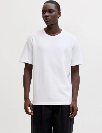 Jack & Jones Jprblaethan Ss Logo Tee Sn White XXL