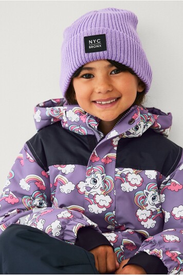 Ellos Collection   Ribbestrikket lue   Lilla