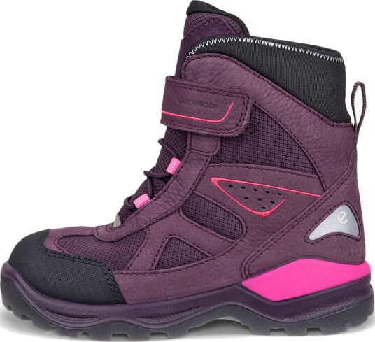 Ecco Snow Mountain Vintersko Barn Svart/Lilla Størrelse 28