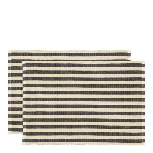 Södahl Statement Stripe spisebrikke 33x48 cm 2 stk ash
