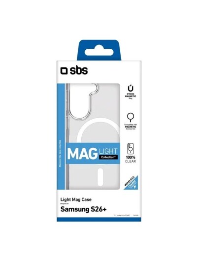 SBS Light Mag Case for Samsung Galaxy S26 Plus Compatible with MagSafe Transparent