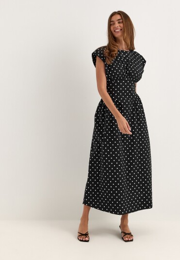 Bubbleroom V shaped Rushed Midi Dress