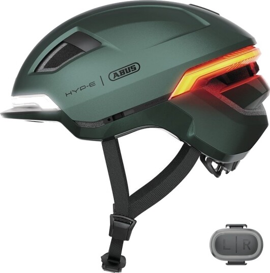 Abus Hyp E Urban sykkelhjelm med lys jungle green Abus Hyp E Urban sykkelhjelm med lys jungle green