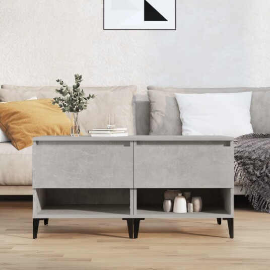  Sidebord 2 stk betonggrå 50x46x50 cm konstruert tre 8720845669027