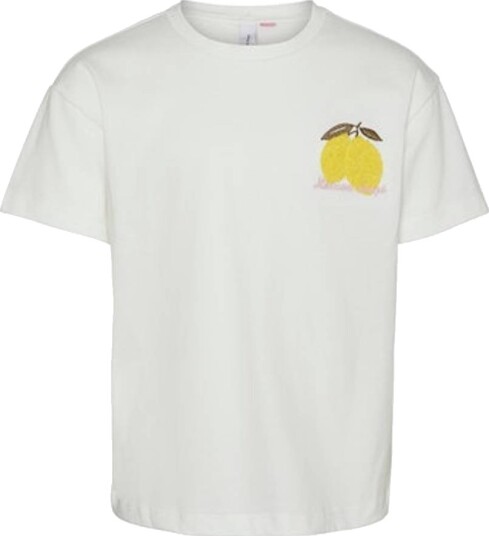 Vero Moda Girl Lemon Kelly Topp Snow White Lemon Cest Teddy (128 / 8 år)