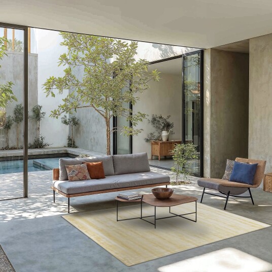 Viskoseteppe Jodhpur Special Luxury Edition gul Størrelse: 140 x 200 cm