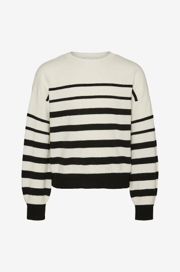 Vero Moda Girl Genser vmRain LS O neck Pullover Girl Grå
