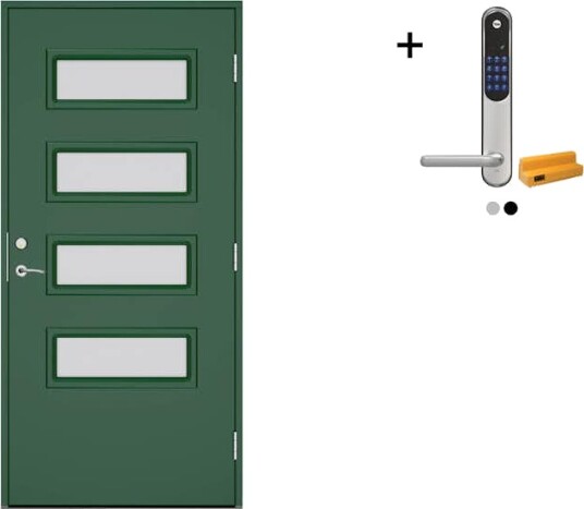 Ytterdør Swedoor Advance-Line Nordic Alta med Yale Doorman Classic Home