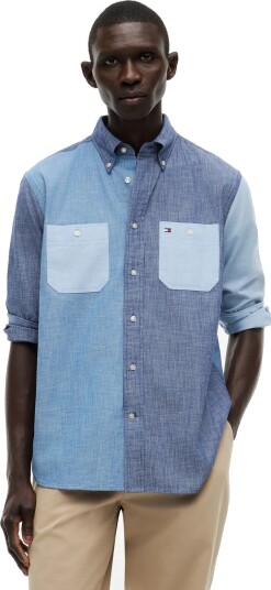 Tommy Hilfiger Chambray Blocking Blue L Tommy Hilfiger Chambray Blocking Blue L