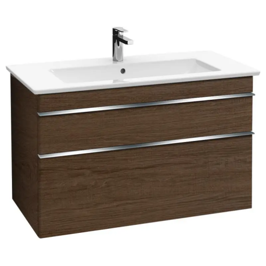 Villeroy & Boch Venticello Servantskap m/2 skuffer 953x590x502 mm Nordisk Eik/Krom