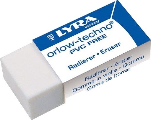 Lyra Plastic Eraser Sleeved White 30 pack