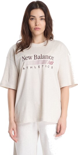New Balance Trackside Oversized T Shirt Grey S