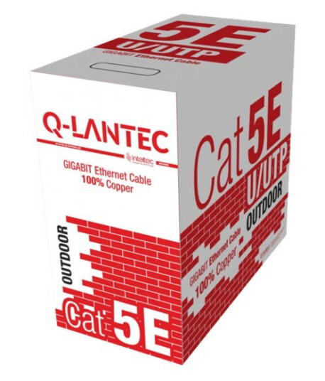 Q-Lantec - Samlet Kabel - 305 M - Utp - Cat 5E - Utendørs Solid