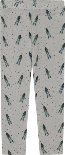 Hust & Claire Locel Rocket ull/tencel leggings til barn forest fog (110) 110