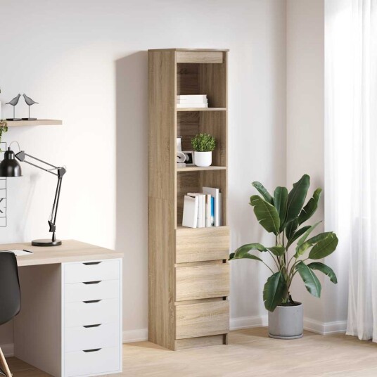 Høybord sonoma eik 37,5x35x180 cm konstruert tre Høybord sonoma eik 37,5x35x180 cm konstruert tre