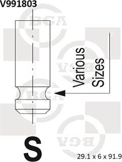 BGA V991803 Innløpsventil