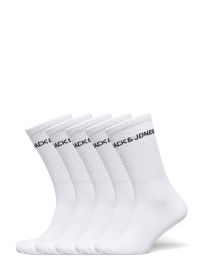 Jack & Jones Jacbasic Logo Tennis Sock 5 Pack Noos - White - ONE SIZE