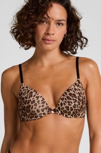 Hunkemöller Vattert bh med bøyle Plunge Brun Hunkemöller Vattert bh med bøyle Plunge Brun