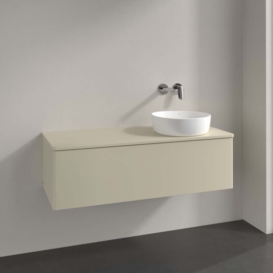Villeroy & Boch Antao Servantskap med 1 skuff 120x50x36 cm u/lys Grå Matt Villeroy & Boch Antao Servantskap med 1 skuff 120x50x36 cm u/lys Grå Matt