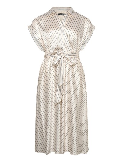Lauren Women Luxe Twill Wvn Dresses   Cream   52