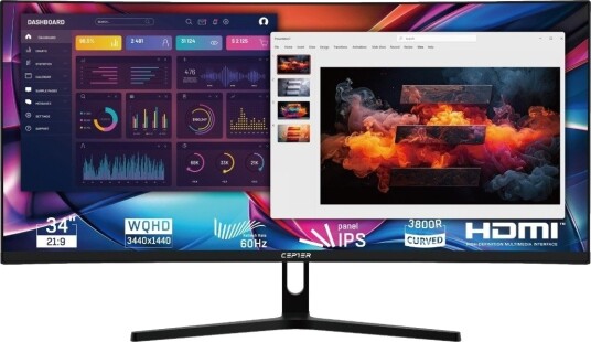 Cepter Pulse X2 34" UWQHD-skjerm C34PULSEX2