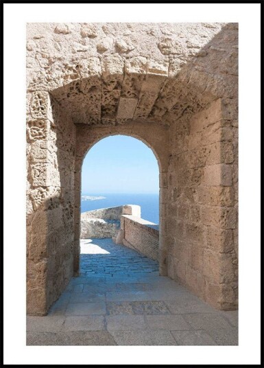 Medieval Castle Sea View Plakat Plakat / 50x70cm Medieval Castle Sea View Plakat Plakat / 50x70cm