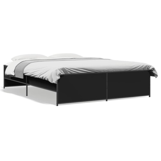  Sengeramme svart 150x200 cm konstruert tre og metall 8721102610721