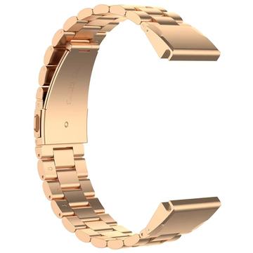 Garmin QuickFit 26mm / Garmin Fenix 7X / 7X Pro / 6X klokkerem i rustfritt stål med 3 perler Roségull