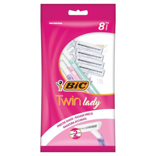 BIC Twin Lady Engangsskraper Sensitive 8 pcs.